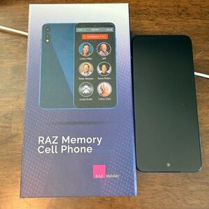 RAZ Memory Black Cell Phone for Dementia/Alzheimer’s/memory loss